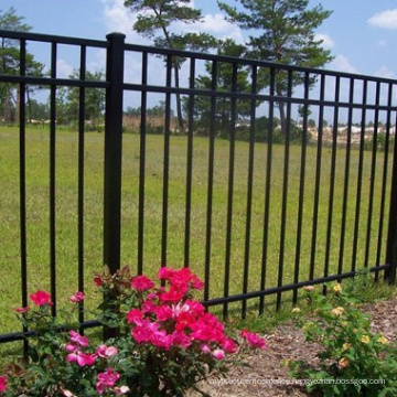 High security Mordern style of Aluminum Residenntial Flat Top Steel  Garden Fence with Modern Design